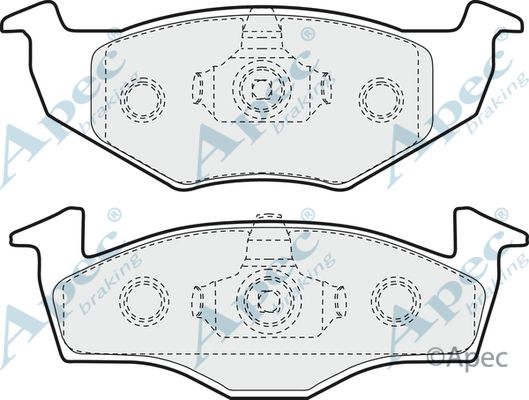 APEC BRAKING Piduriklotsi komplekt,ketaspidur PAD911